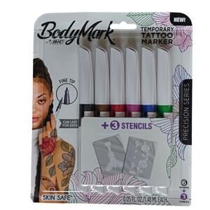 Bic BodyMark Temp Tattoo Pens NWT - Precision Series